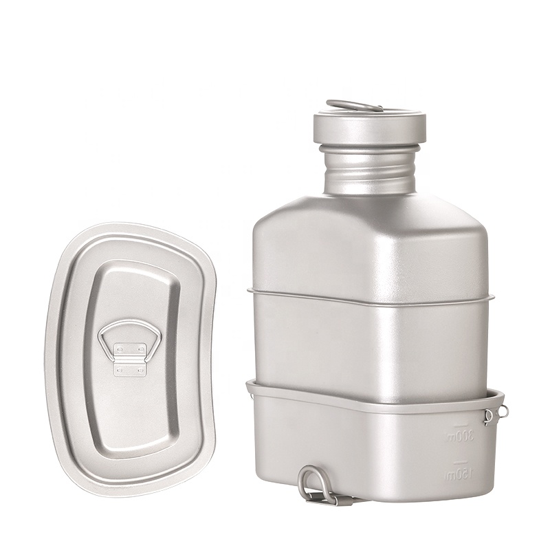 Outdoor Camping Box - Conjunto de chaleira de titânio ao