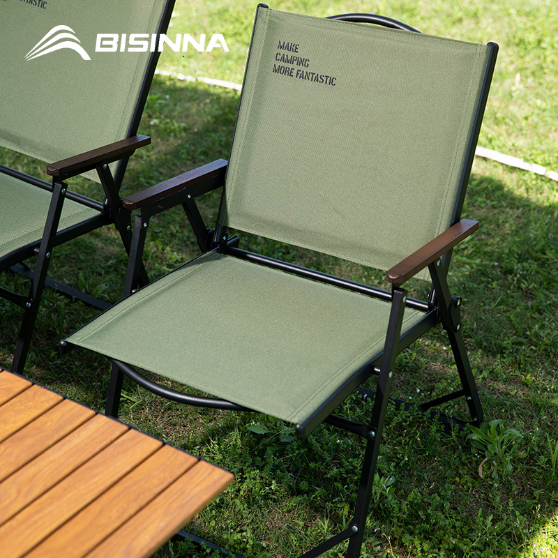 Outdoor Camping Table And Chairs - BISINNA Cadeira dobrável para acampamento ao