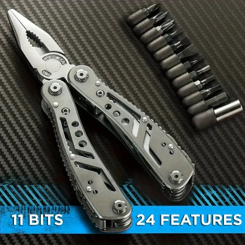 Camping Knife Multi-Tool - Multiferramenta 24 em 1, Equipamento Multifuncional