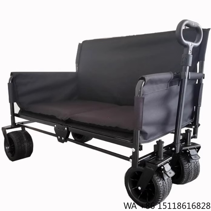 Outdoor Camping Wagon - Carrinho Dobrável Multifuncional de Metal com