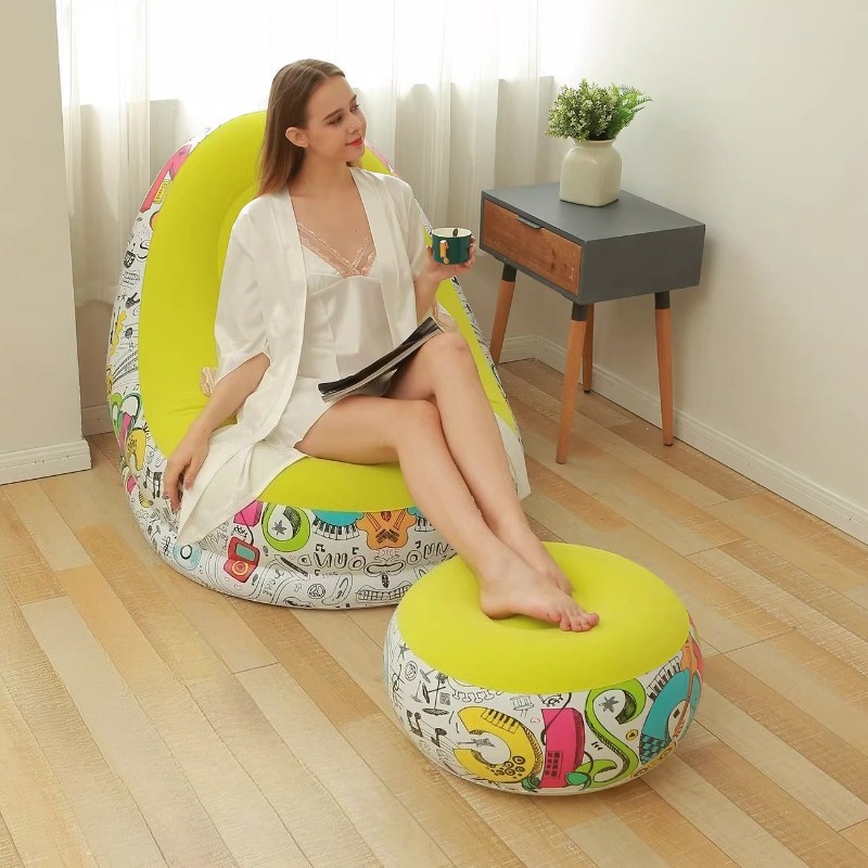 Outdoor Camping Rental - Cama Inflável Portátil Dobrável para Acampamento,