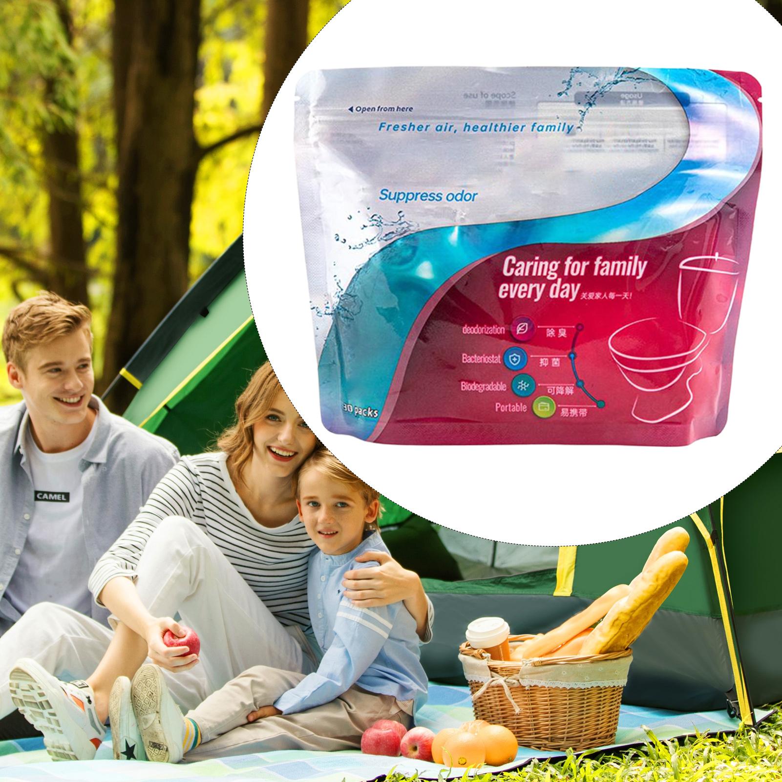 Outdoor Camping Urinal - 30 unidades de Pó Sanitário Portátil