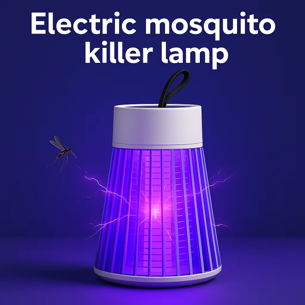 Outdoor Camping Bug Zapper - Lâmpada Elétrica Mata-Mosquitos 2 em 1