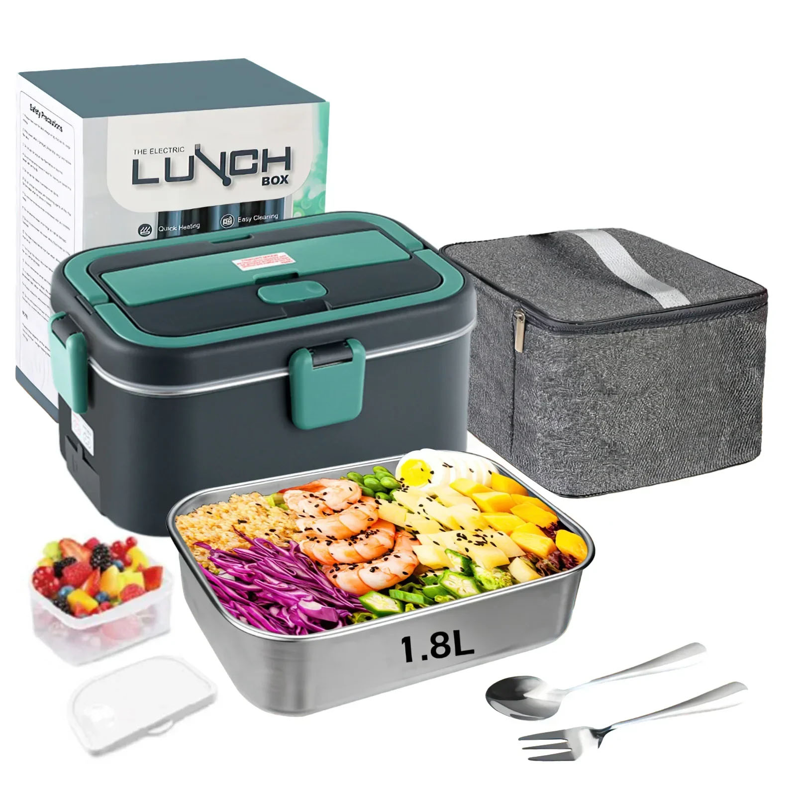 Outdoor Camping Food - Lancheira elétrica aquecedor de alimentos 1.8
