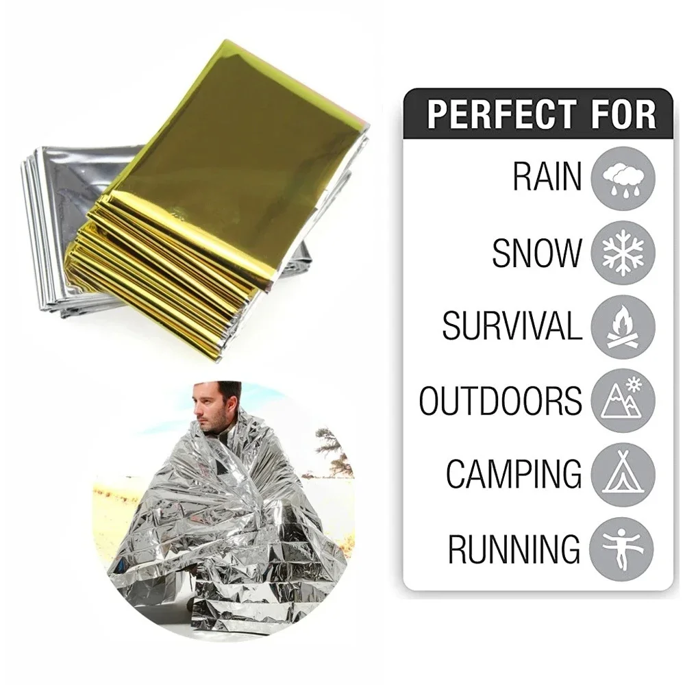 Outdoor Camping Rug Waterproof - 5 pçs cobertor térmico de emergência