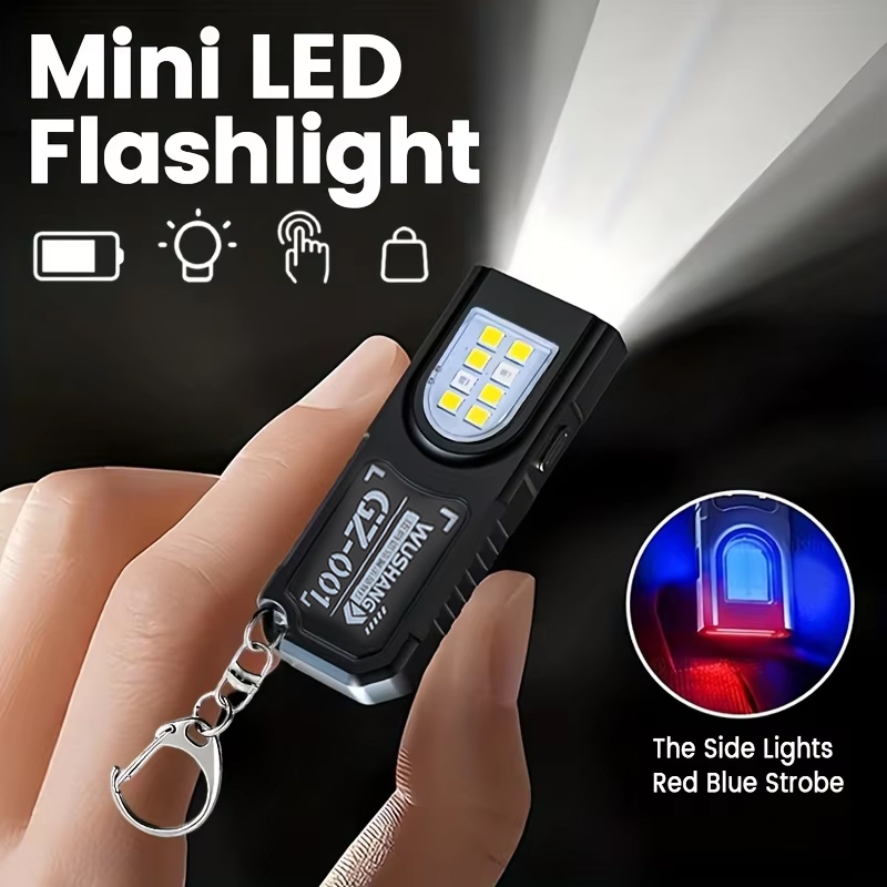 Outdoor Camping Glamping - Chaveiro multifuncional lanterna recarregável usb mini