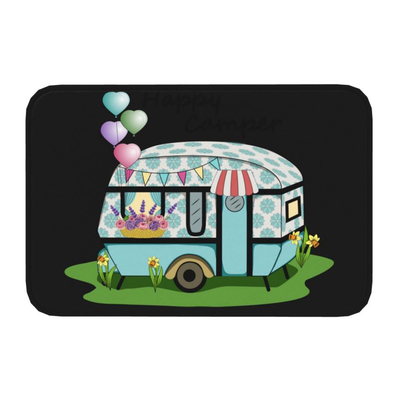 Outdoor Camping Quotes - Capacho de campismo Happy Camper personalizado,