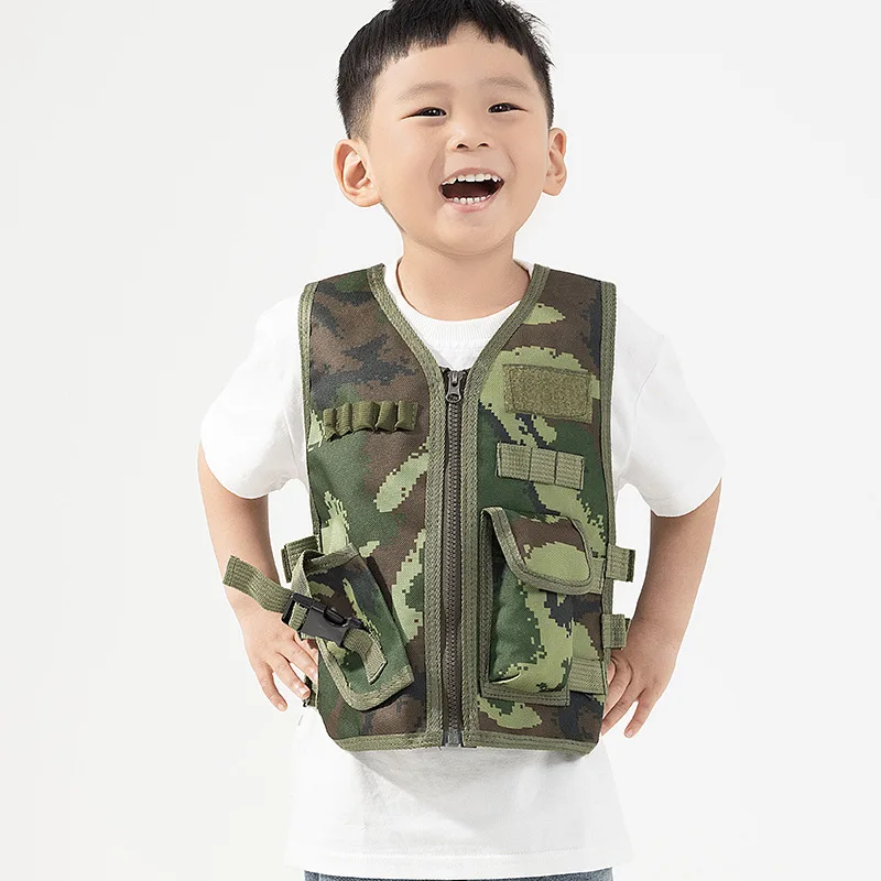 Outdoor Camping Kids Activities - Colete Tático Infantil para Fãs do