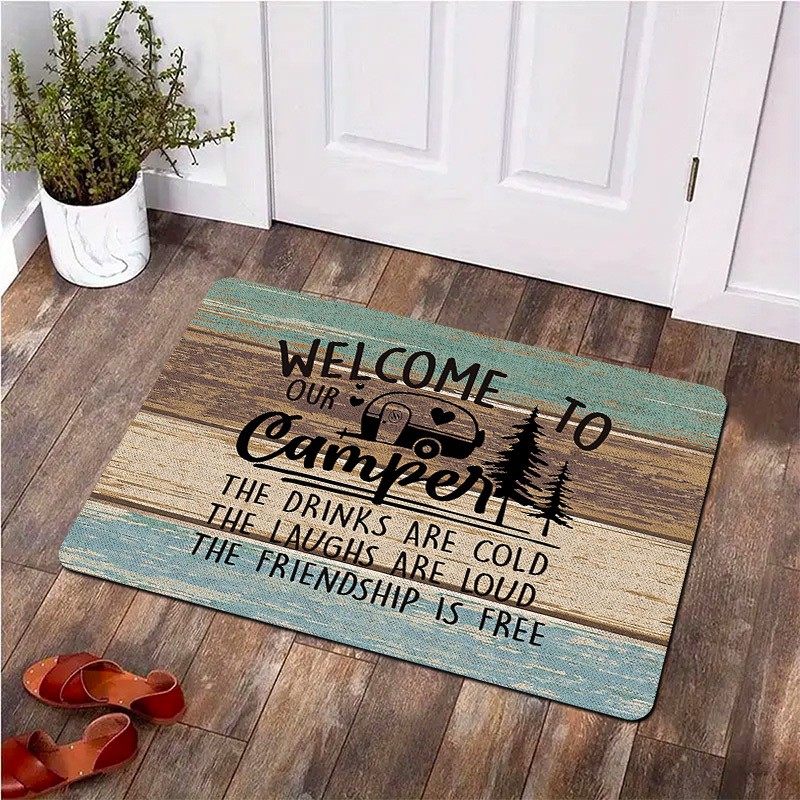 Tapete de Entrada Antiderrapan - Outdoor Camping Quotes avaliação e preço
