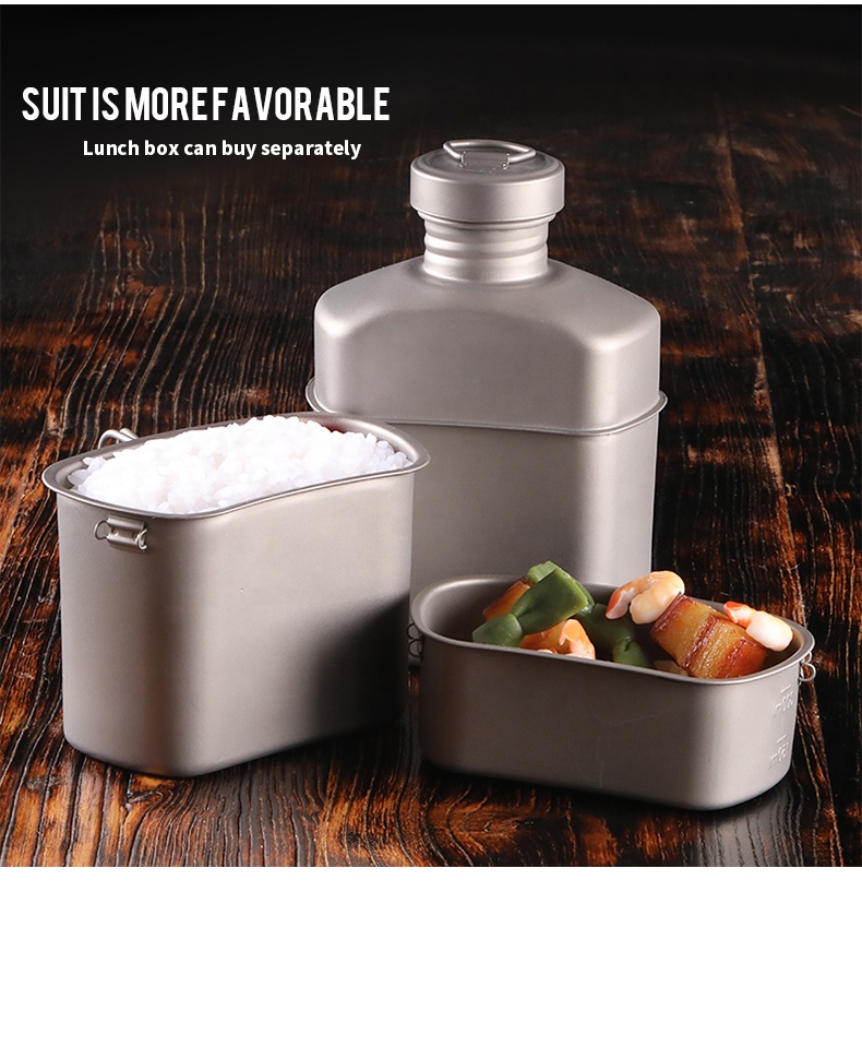 Conjunto de chaleira de titâni - Outdoor Camping Box avaliação e preço