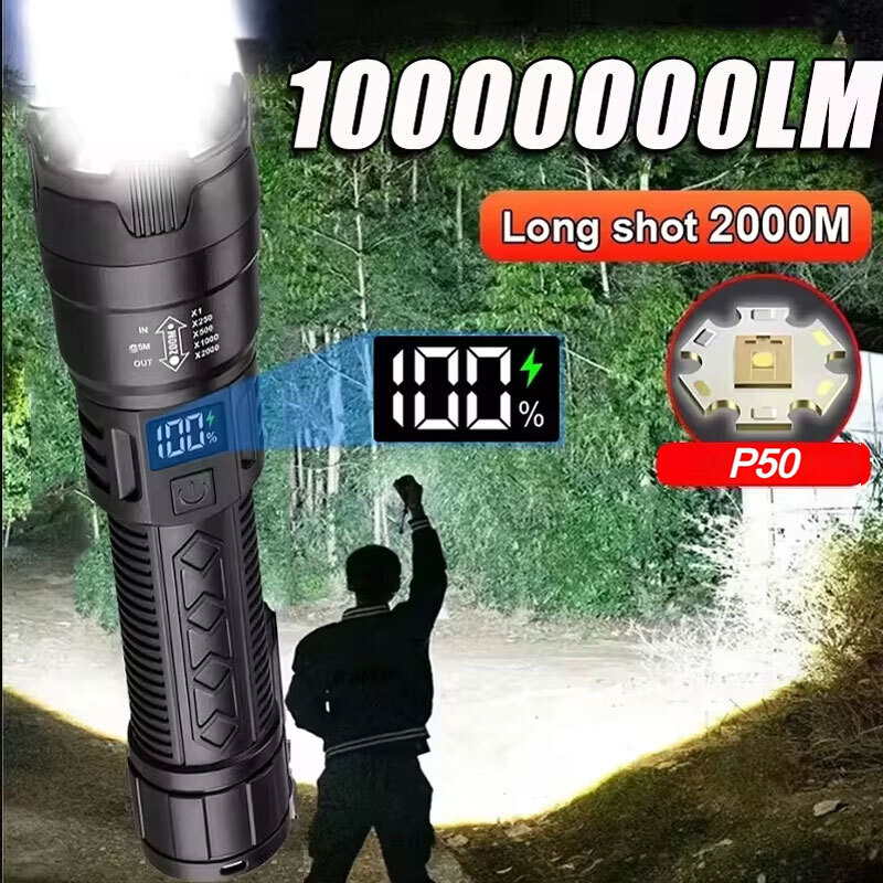 Lanterna Tática LED de Alta Po - Outdoor Camping Glamping avaliação e preço