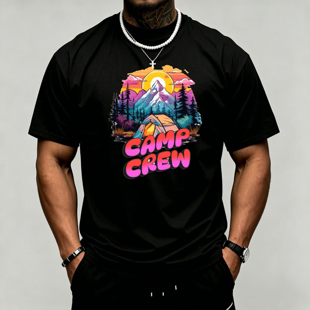 Camiseta Masculina com Estampa - Outdoor Camping Quotes avaliação e preço