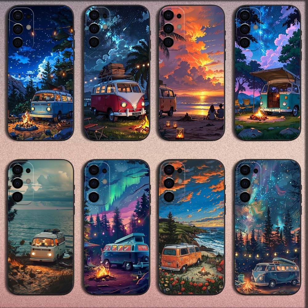 Combi van carro capa de telefo - Outdoor Camping Quotes avaliação e preço