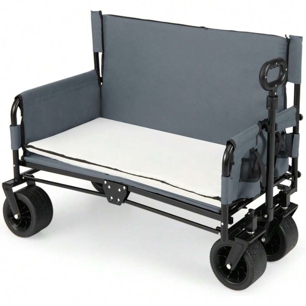 Carrinho Dobrável 2 em 1 com A - Outdoor Camping Wagon avaliação e preço