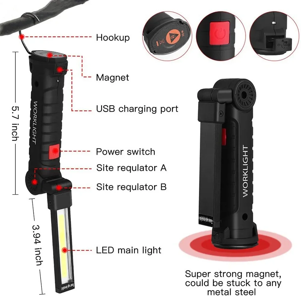 Lanterna led cob portátil usb  - Outdoor Camping Glamping avaliação e preço