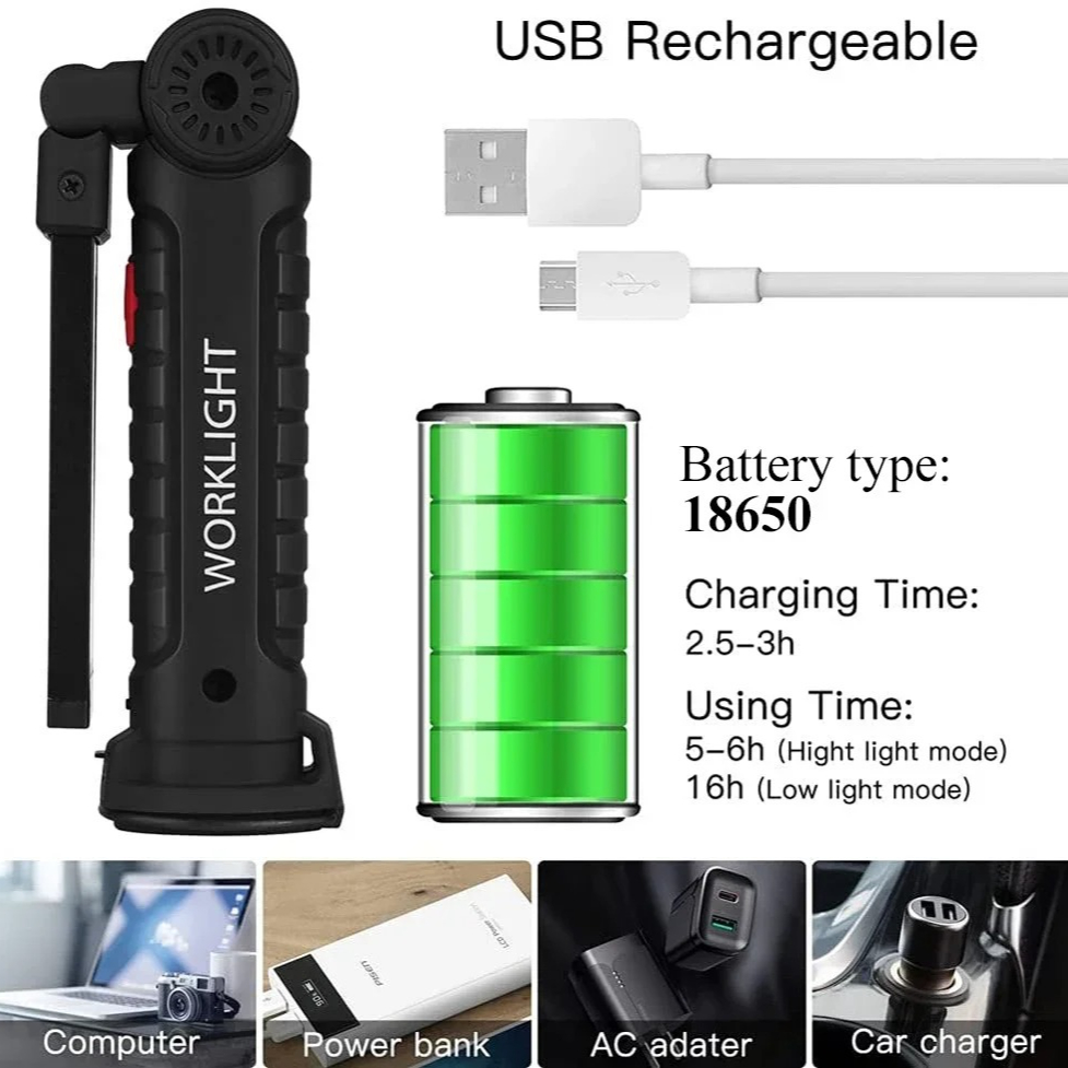 Lanterna led cob portátil usb  - Outdoor Camping Glamping avaliação e preço