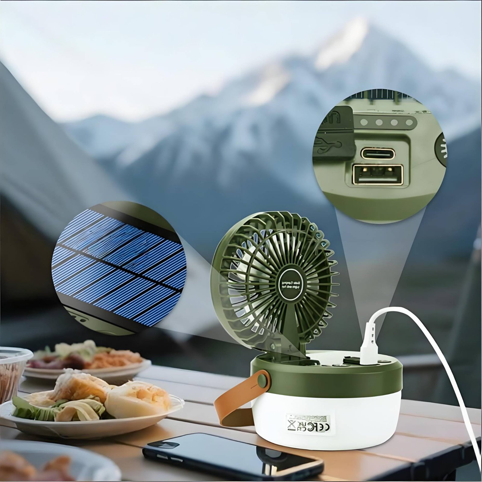 Lanterna de Camping Solar com  - Camping Solar Lantern avaliação e preço