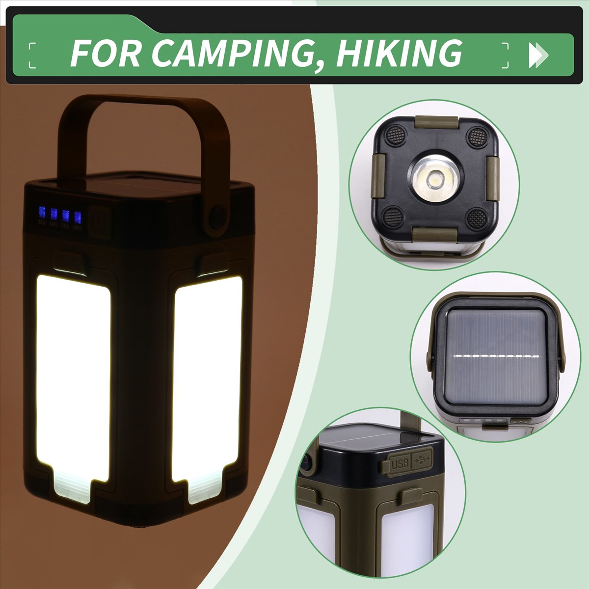 Lanterna de Camping LED Dobráv - Camping Solar Lantern avaliação e preço