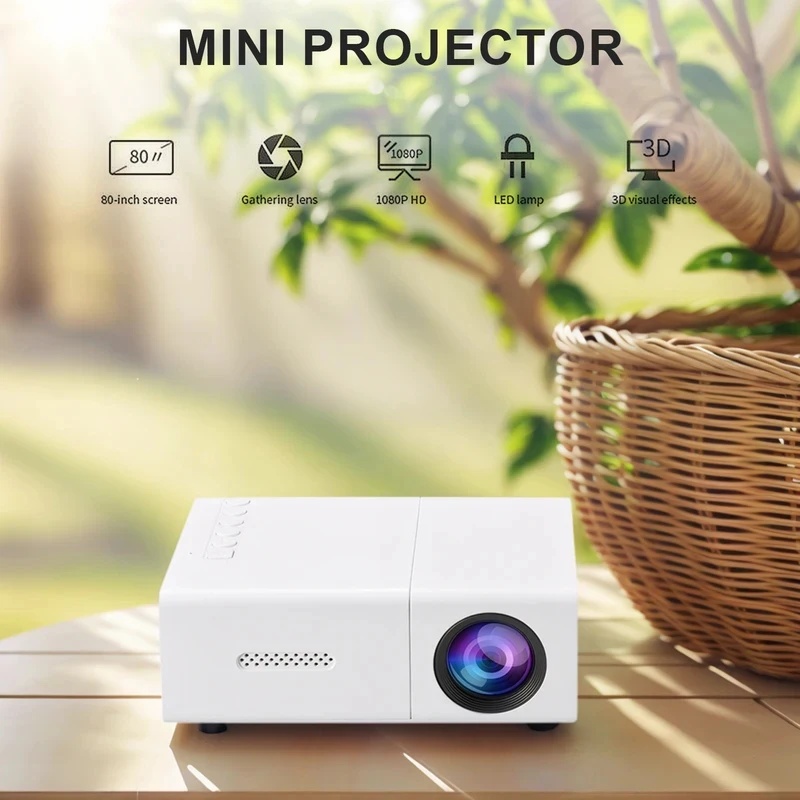 Projetor Mini LED 1080P com Co - Outdoor Camping Videos avaliação e preço