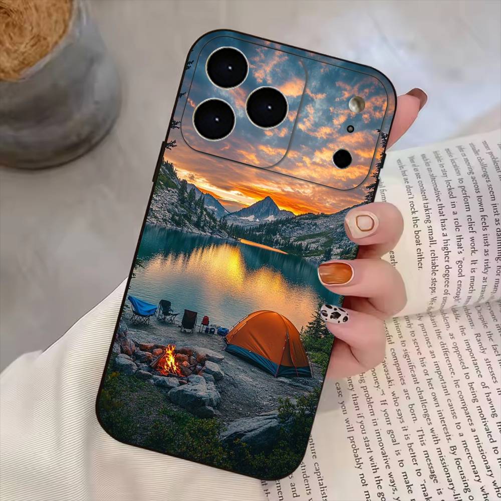 Capa para iPhone 18, 17, 16, 1 - Outdoor Camping Quotes avaliação e preço