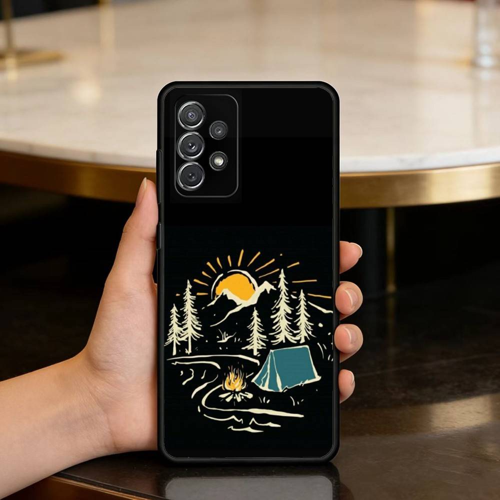 Capa de Telefone de Silicone M - Outdoor Camping Quotes avaliação e preço