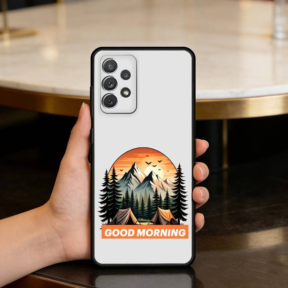 Capa de Telefone de Silicone M - Outdoor Camping Quotes avaliação e preço