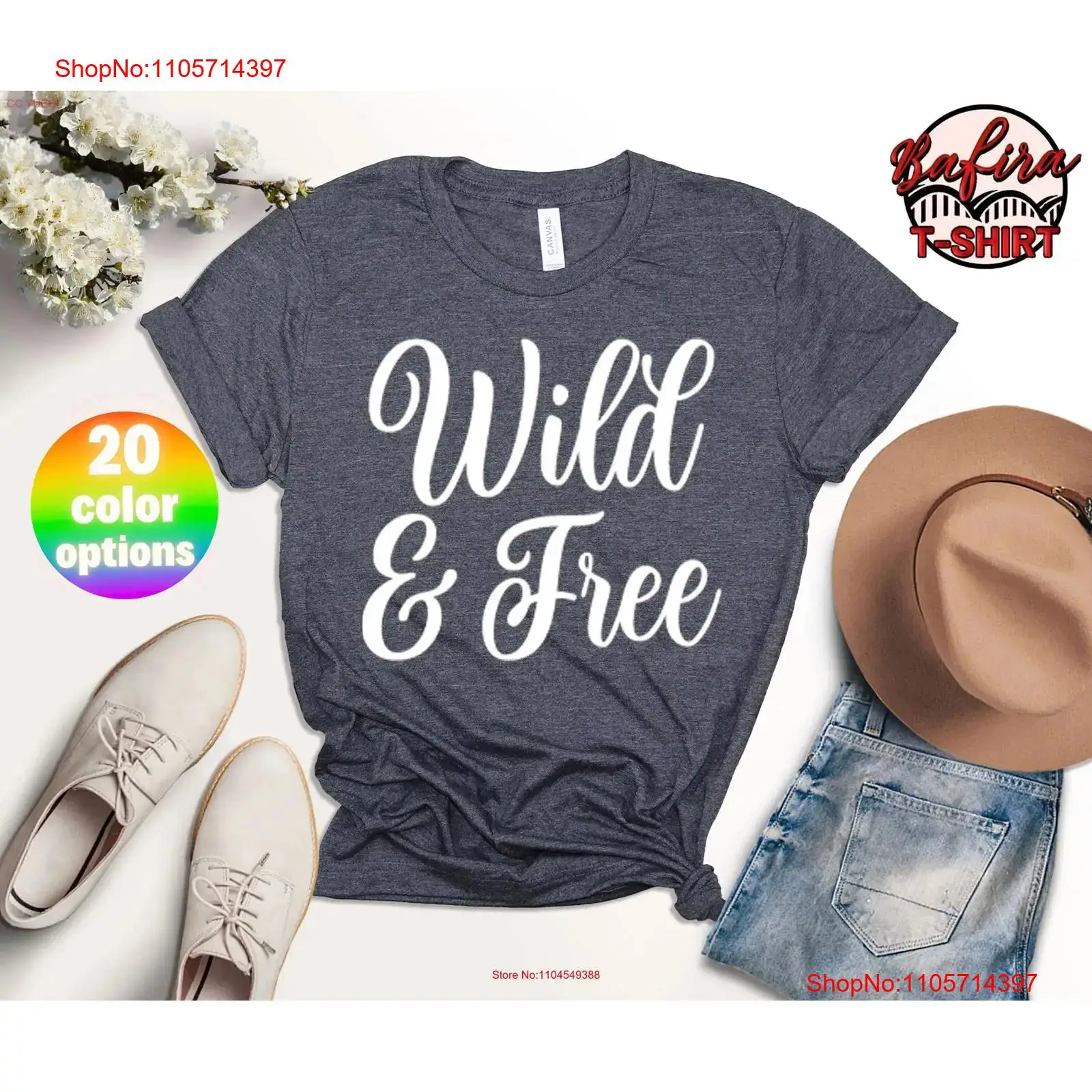 Camiseta Wild And Free All Goo - Outdoor Camping Quotes avaliação e preço
